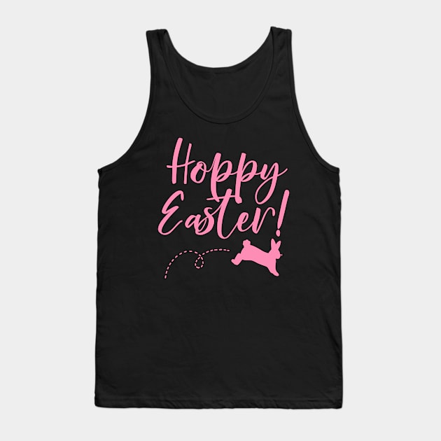 Hoppy Easter with Pink Easter Rabbit Tank Top by Scarebaby